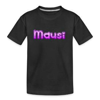 Text Mausi - Kinder Premium Bio T-Shirt - Schwarz - Vorne