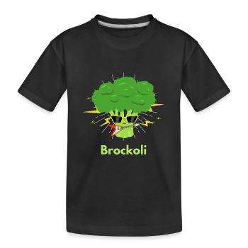 Brockoli - Kids' Premium Organic T-Shirt - black - Front