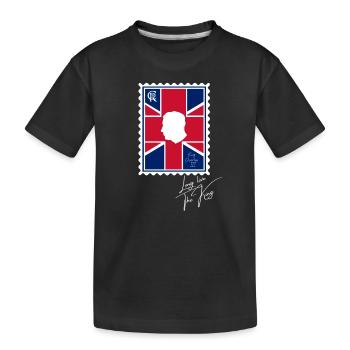 Britischer König Krönung Charles England Flagge - Kinder Premium Bio T-Shirt - Schwarz - Vorne