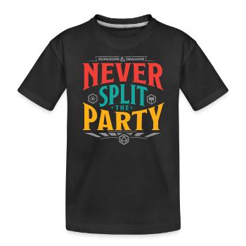 Dungeons And Dragons Never Split The Party - Kids' Premium Organic T-Shirt - black - Front