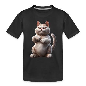 Mauvais chat | Méchant chat - T-shirt bio Premium Enfant - noir - Devant
