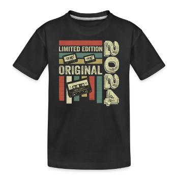 Millésime 2024 - Citation d’anniversaire rétro 2024 - T-shirt bio Premium Enfant - noir - Devant