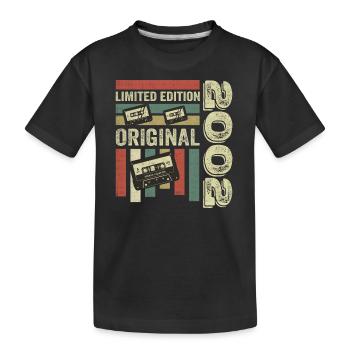 Millésime 2002 - citation d’anniversaire rétro 2002 - T-shirt bio Premium Enfant - noir - Devant