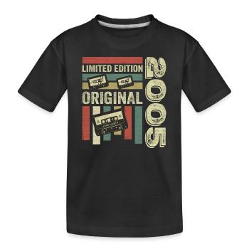 Millésime 2005 - citation d’anniversaire rétro 2005 - T-shirt bio Premium Enfant - noir - Devant