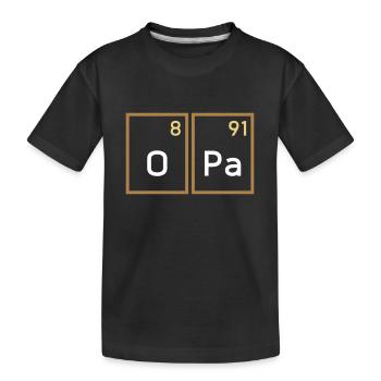 Opa (Sauerstoff, Palladium) - Kinder Premium Bio T-Shirt - Schwarz - Vorne