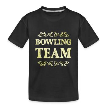 Équipe de bowling - T-shirt bio Premium Enfant - noir - Devant