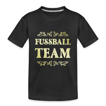 Équipe de football - T-shirt bio Premium Enfant - noir - Devant