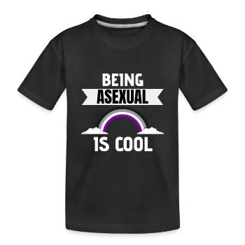 Ace Pride Month LGBT Geschenk Lustiges Asexuell - Kinder Premium Bio T-Shirt - Schwarz - Vorne