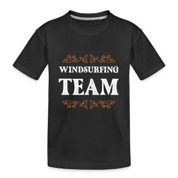 Windsurfing Team - Kinder Premium Bio T-Shirt - Schwarz - Vorne