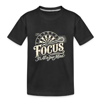 Konzentration - alles im Kopf - Kinder Premium Bio T-Shirt - Schwarz - Vorne