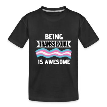 Trans Pride LGBT Transgender Geschenk Transsexuell - Kinder Premium Bio T-Shirt - Schwarz - Vorne