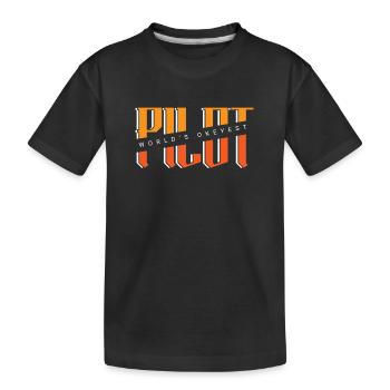 Pilote Capitaine Pilote Planeur - T-shirt bio Premium Enfant - noir - Devant