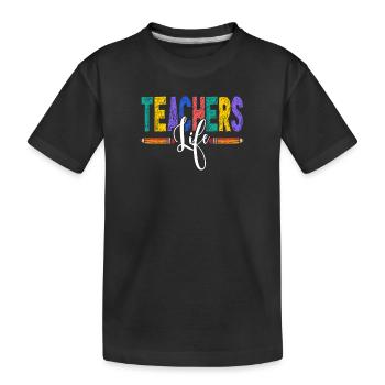 Teachers Present Teacher Training Course Teacher School - Kids' Premium Organic T-Shirt - black - Front