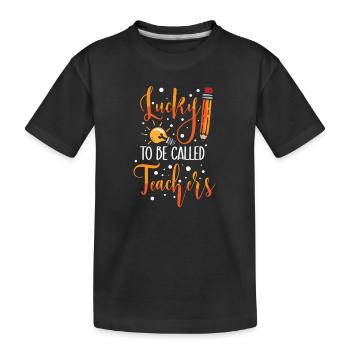 Lehrer Präsent Lehramt Studium Lehrkraft Schule - Kinder Premium Bio T-Shirt - Schwarz - Vorne