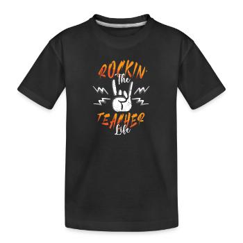 Lehrer Präsent Lehramt Studium Lehrkraft Schule - Kinder Premium Bio T-Shirt - Schwarz - Vorne