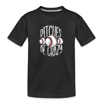 Baseball present home run baseball player athlete - Kids' Premium Organic T-Shirt - black - Front