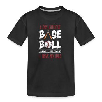 Baseball Present Homerun Baseball Player Athlete - Kids' Premium Organic T-Shirt - black - Front