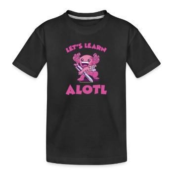 Axolotl Enrollment First Grader School Cone School - Kids' Premium Organic T-Shirt - black - Front