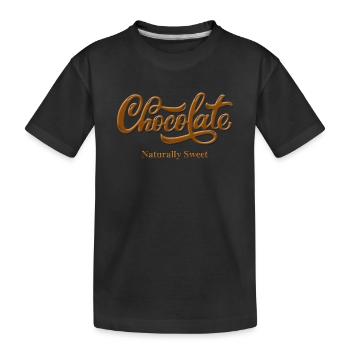 Schokolade Natürlich Süß Stolz Schwarze Frau - Kinder Premium Bio T-Shirt - Schwarz - Vorne
