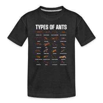 Ameisenarten für Ameisenhalter-Liebhaber - Kinder Premium Bio T-Shirt - Schwarz - Vorne