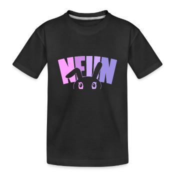 9. Geburtstag Mädchen 9 Jahre alt Hase Häschen - Kinder Premium Bio T-Shirt - Schwarz - Vorne
