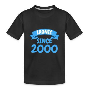 Ironique depuis 2000 Party Gift 23e anniversaire - T-shirt bio Premium Enfant - noir - Devant