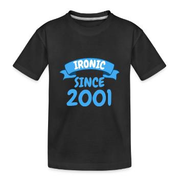 Ironique depuis 2001 Party Gift 22e anniversaire - T-shirt bio Premium Enfant - noir - Devant