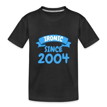 Ironique depuis 2004 Party Gift 19th Birthday - T-shirt bio Premium Enfant - noir - Devant