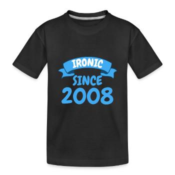 Ironique depuis 2008 Party Gift 15th Birthday - T-shirt bio Premium Enfant - noir - Devant