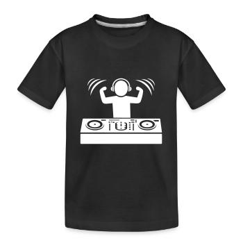 Platines DJ Disc Jockey Symbol - T-shirt bio Premium Enfant - noir - Devant