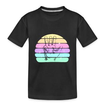 I'm already four birthday young girls - Kids' Premium Organic T-Shirt - black - Front