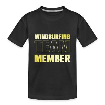 Windsurfing Team - Kinder Premium Bio T-Shirt - Schwarz - Vorne