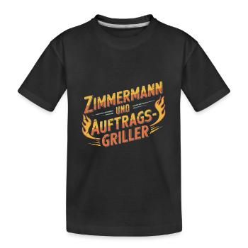 Zimmermann und Auftragsgriller - Kinder Premium Bio T-Shirt - Schwarz - Vorne