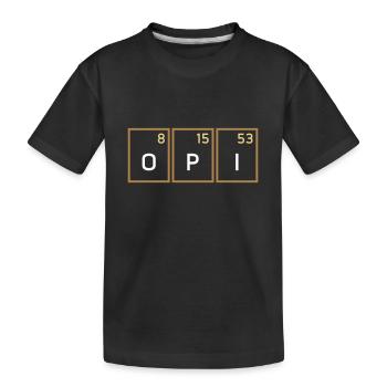 Sauerstoff, Phosphor, Iod - Kinder Premium Bio T-Shirt - Schwarz - Vorne