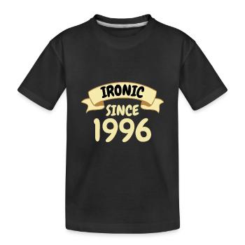 Cadeau d’anniversaire de 27 ans Ironique depuis 1996 - T-shirt bio Premium Enfant - noir - Devant