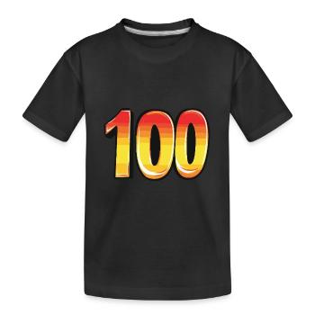 100 Numéro Coloré - T-shirt bio Premium Enfant - noir - Devant