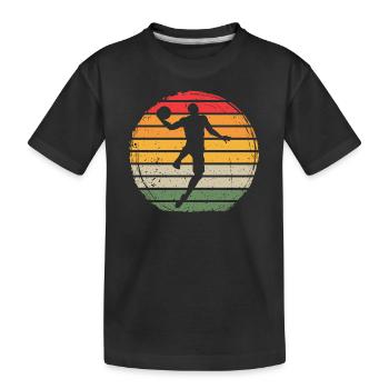 Basketball Vintage - Kids' Premium Organic T-Shirt - black - Front