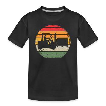 Chariot élévateur Vintage - T-shirt bio Premium Enfant - noir - Devant