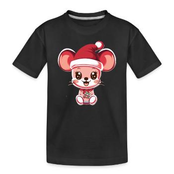 "Merry Cat - Kids' Premium Organic T-Shirt - black - Front