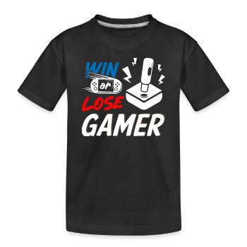 Gagner ou perdre Gamer - T-shirt bio Premium Enfant - noir - Devant