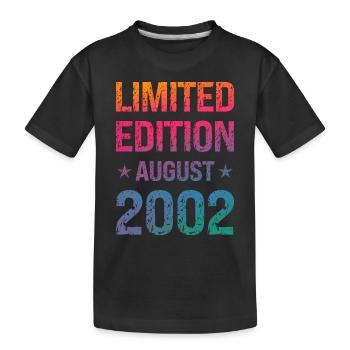 Fête d’anniversaire en édition limitée Vintage 2002 - T-shirt bio Premium Enfant - noir - Devant
