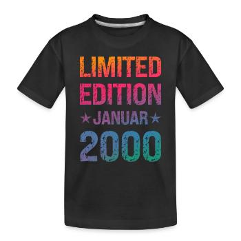 Limited Edition Birthday Party Vintage 2000 - Kids' Premium Organic T-Shirt - black - Front