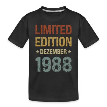 Limited Edition Birthday Party Vintage 1988 - Kids' Premium Organic T-Shirt - black - Front