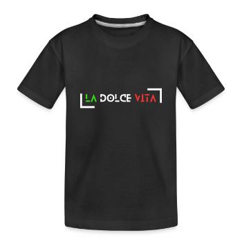 La dolce vita bella italia - Kinder Premium Bio T-Shirt - Schwarz - Vorne