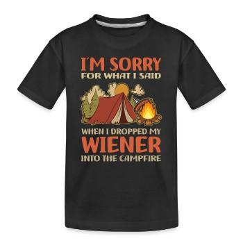 Camping - Kinder Premium Bio T-Shirt - Schwarz - Vorne