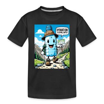 L’hydratation est une bataille difficile - T-shirt bio Premium Enfant - noir - Devant