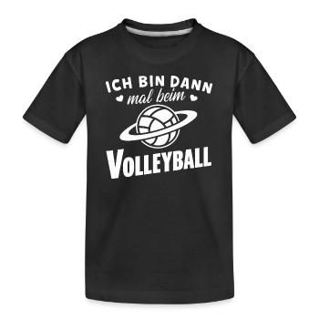 Volleyball-Planet Shirt – Lustig Sport Fan - Kinder Premium Bio T-Shirt - Schwarz - Vorne
