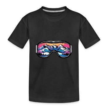 Lunettes de ski Montagnes Ski Symbol - T-shirt bio Premium Enfant - noir - Devant