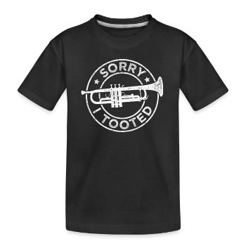 Trompete Blasmusik Trompeter Orchester Musiker - Kinder Premium Bio T-Shirt - Schwarz - Vorne