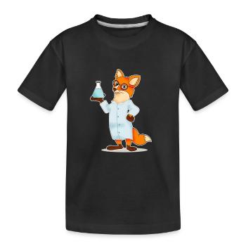 Fox comique scientifique chimie biologie - T-shirt bio Premium Enfant - noir - Devant